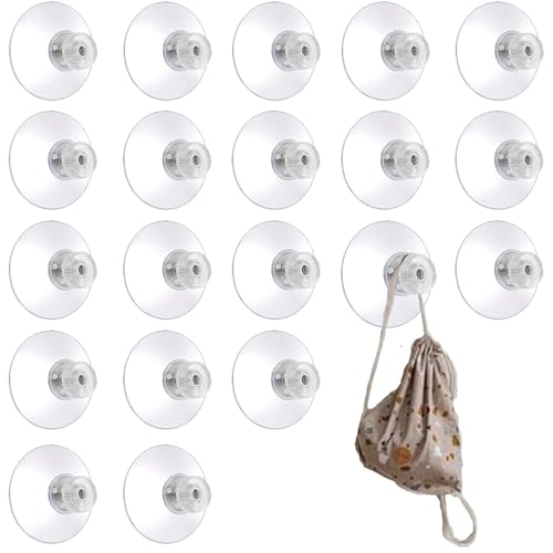 RXKFIGX 20 Stück Saugnapf mit Gewinde Kleine Saugnäpfe für Scheiben Saugnapf 30 mm Gewinde Starker Saugnapf Auto Gewinde Starke Kleine Saugnäpfe für Fensterglas Auto Glas Badezimmer Wand Tür Fenster von RXKFIGX