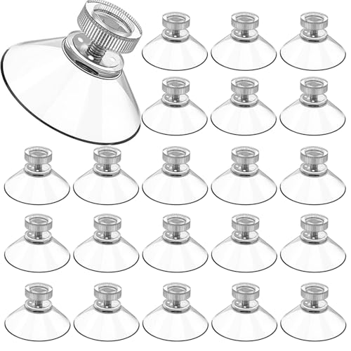 RXKFIGX 20 Stück Saugnapf mit Gewinde Kleine Saugnäpfe für Scheiben Saugnapf 30 mm Gewinde Starker Saugnapf Auto Gewinde Starke Kleine Saugnäpfe für Fensterglas Auto Glas Badezimmer Wand Tür Fenster von RXKFIGX