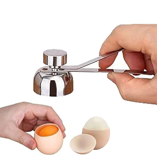 RXKFIGX Cutter Eieröffner, Eieröffner Stainless Steel,Shell Opener,für Rohes/Weiches Hartgekochtes Ei, Egg Topper Cutter Metall Eierschale Cutter,Vielseitiger Zeitsparend Langlebiges Küchenwerkzeug von RXKFIGX