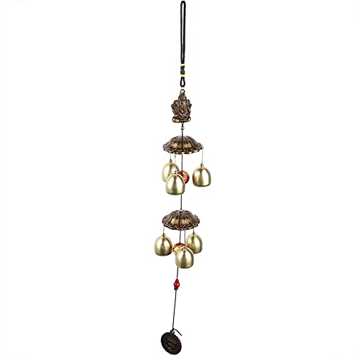 RXMORI Windglocke, Windspiel, Glocke aus Metall, Tierform, Einzigartiges Design, Dekoratives Windspiel aus Metall, Schöne Melodische Hängende Windglocke, Heimdekoration,(Ganesha) von RXMORI
