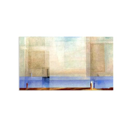RXNHGJDS lyonel feininger leinwand,lyonel feininger Kunstdruck auf Leinwand,Ruhe auf See II,Poster & Print on Canvas Famous Painting Canvas Wall Art70x40cm(28x16in) poster von RXNHGJDS