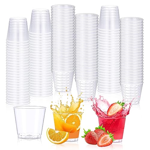 RYAN 200 Stücke Schnapsgläser Plastik Shotgläser 30ml Schnapsbecher Shot Becher Transparent Shot Gläser Plastik Trinkbecher für Geburtstage Verkostung Partygadget von RYAN