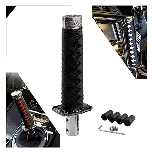 Ryan Star Gear Schaltknauf mit kurzem Samurai-Schwert, Metall, beschwerter Sport-Katana-Schaltknauf mit 14 mm Loch, für universelle Autos, Schwarz Ryan Star Gear Schaltknauf mit kurzem Samurai-Schwert, Metall, beschwerter Sport-Katana-Schaltknauf mit 14 mm Loch, für universelle Autos, Schwarz von RYANSTAR RACING