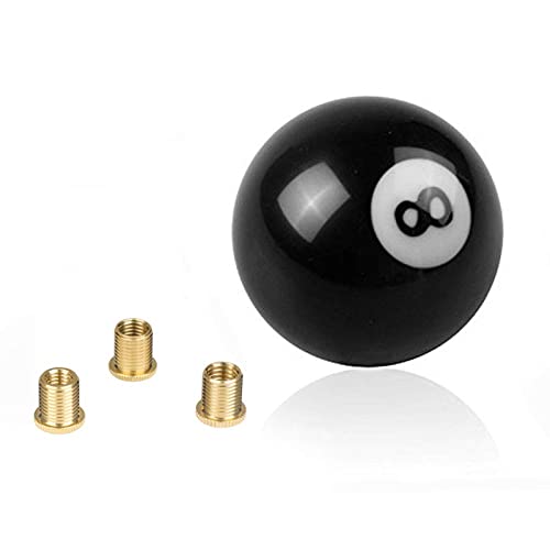 Schwarz 8 Ball Modell 52 mm Acryl Racing Auto M8 x 1,25 Gear Shift Knob für manuelle kurz Überwurf Gear Shifter von RYANSTAR RACING