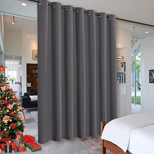 RYB HOME Raumteiler Bildschirm Partitionen Vorhänge Sichtschutz Vorhang, verdunkelnd, Platten Modern 8.3 x 7 ft grau von RYB HOME
