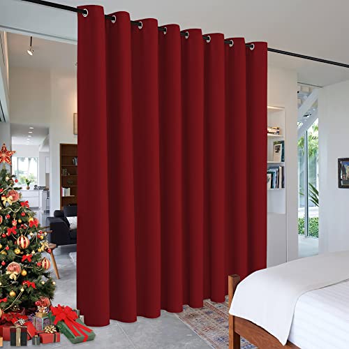 Ryb Home Raumteiler Trennwand Vorhang Verdunkelung Sichtschutz Vorhang Panels Art Deco W 15 x L 9 ft burgunderrot von RYB HOME