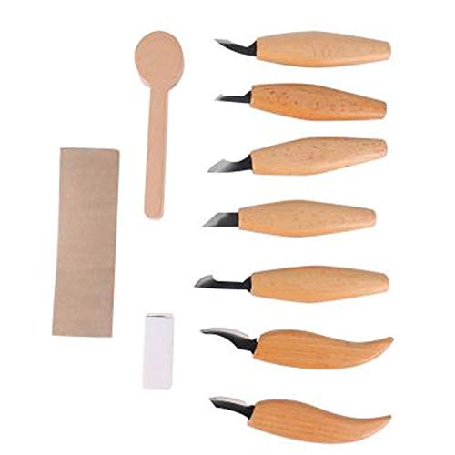 Holz Schnitzwerkzeug,12-In-1 Buche Schnitzmesser Schnitzmesserset Schnitzwerkzeuge Holzschnitzerei Holz Für Anfänger(Kerbschnitzmesser-Set) von RYDZCLH