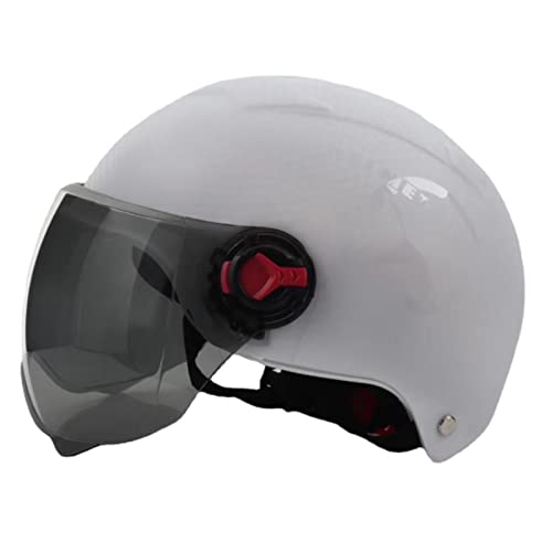 Offenes Jet Helm Vintage Open Face Helm Damen Retro Motorrad Mofa Helm Halboffenes Gesicht Schützen Helm Herren Halbschale Helm ECE-Zertifizierung Erwachsener Scooter Motorrad Helm,Weiß von RYDZCLH