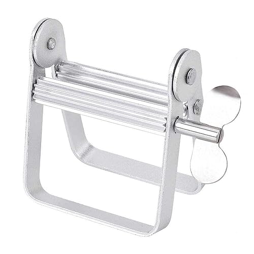 RYGRZJ Fauler Zahnpastaspender Tubenquetscher Badezimmer-Farb-Haar-Metallwerkzeug eng Tubenfarbstoff Kosmetik-Farbenquetscher von RYGRZJ