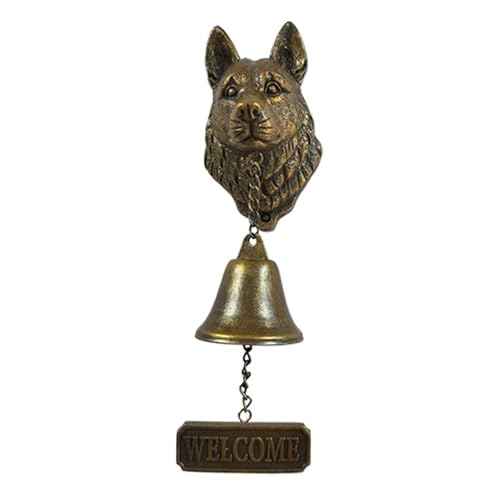 RYGRZJ Metall Hund Willkommen Türklingel Vintage Bulldog Dobermann Glocke Ladenbesitzer Türklingel Halterung Eingang Wand Decor U2X8 for Home Office RYGRZJ Metall Hund Willkommen Türklingel Vintage Bulldog Dobermann Glocke Ladenbesitzer Türklingel Halterung Eingang Wand Decor U2X8 for Home Office von RYGRZJ