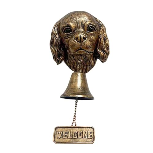 RYGRZJ Metall Hund Willkommen Türklingel Vintage Bulldog Dobermann Glocke Ladenbesitzer Türklingel Halterung Wand for Home Decor Eingang Office E5J5 RYGRZJ Metall Hund Willkommen Türklingel Vintage Bulldog Dobermann Glocke Ladenbesitzer Türklingel Halterung Wand for Home Decor Eingang Office E5J5 von RYGRZJ