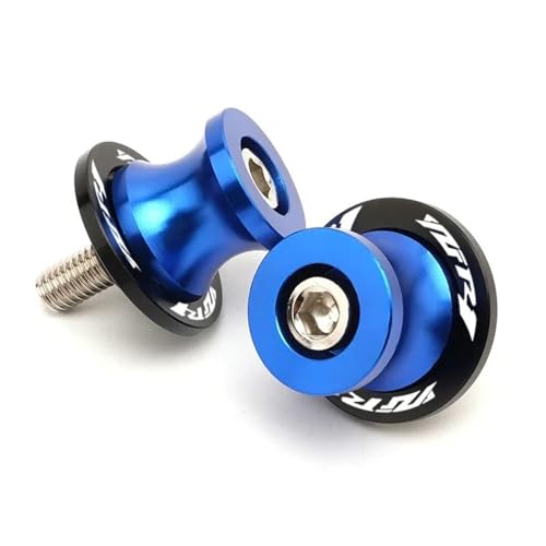 FÜR YZF-R1 YZF R1 R1M R1S 2015-2025 2019 Motorrad 6MM Stand Schrauben Schwinge Slider Spulen Kipphebelspule(Blue) von RYHJNRTH