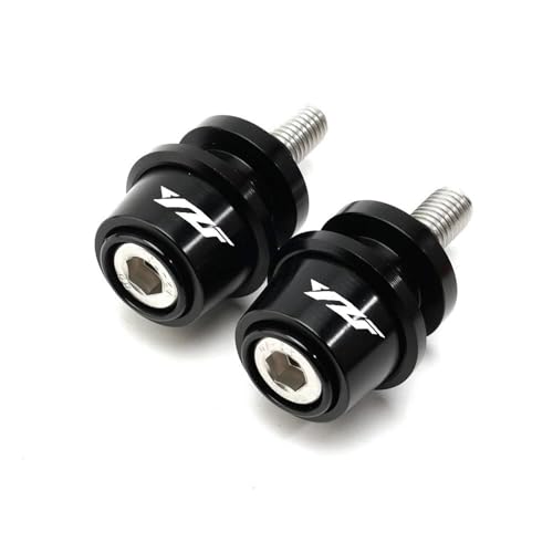 Motorrad Schwinge Spulen 6mm Aluminium Slider Stand Spulen Für YZF R3 R25 R6 R1 2019 2020 2021 R15 V3 YZF Kipphebelspule(X Black) von RYHJNRTH