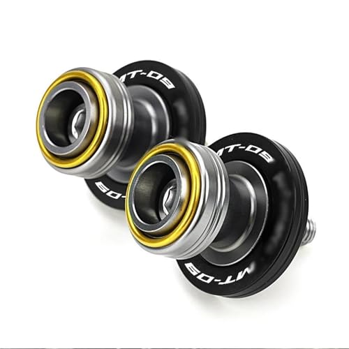 RYHJNRTH 6MM Für MT07 MT09 MT03 MT10 FZ07 FZ09 Mt 03 07 09 10 Motorrad Hinten Stand Schraube Schwinge Spulen Slider Kipphebelspule(Gold-09) von RYHJNRTH