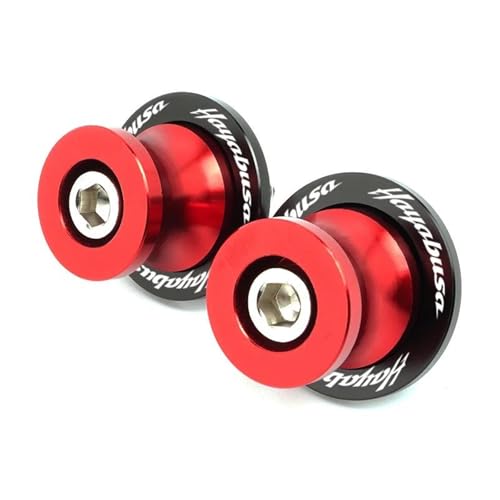 RYHJNRTH 8MM Motorrad Schwinge Schwinge Spool Slider Stand Schraube Für Suzuki GSX1300R GSX 1300R Für Hayabusa 1999-2023 Kipphebelspule(Red) von RYHJNRTH