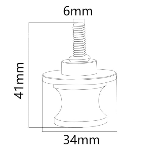 RYHJNRTH CNC 1 Paar Schwingen-Spulen-Schieber-Ständerschrauben 6MM Bolzen Motorradzubehör Für MT03 Mt09 Mt10 Mt 03 09 10 Kipphebelspule(Blue MT09) von RYHJNRTH