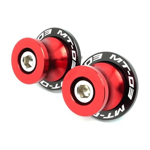 RYHJNRTH CNC 1 Paar Schwingen-Spulen-Schieber-Ständerschrauben 6MM Bolzen Motorradzubehör Für MT03 Mt09 Mt10 Mt 03 09 10 Kipphebelspule(Red MT03) von RYHJNRTH