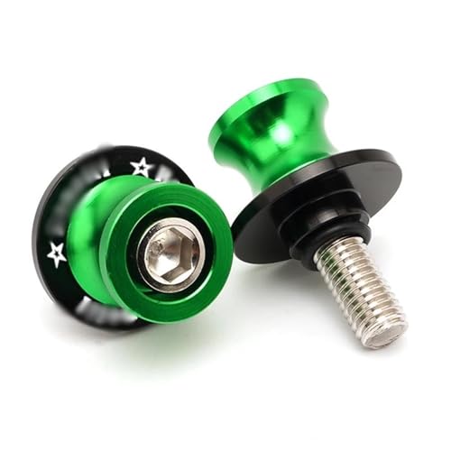 RYHJNRTH Für Benelli TNT600 BN600 135 TNT125 TNT135 2016-2017 Motorrad Schwinge Sliders Spulen Paddock Stand Spulen Schaukel Arm Kipphebelspule(Green) von RYHJNRTH