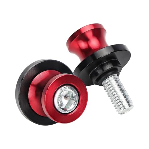 RYHJNRTH Für Kawasaki Für Ninja 650 Z900 Z650 Z500 Z1000SX Z800 ZX6R ZX10R Motorrad Schwinge Spulen Hinten Stand Schrauben Sliders Kipphebelspule(Red 10mm) von RYHJNRTH