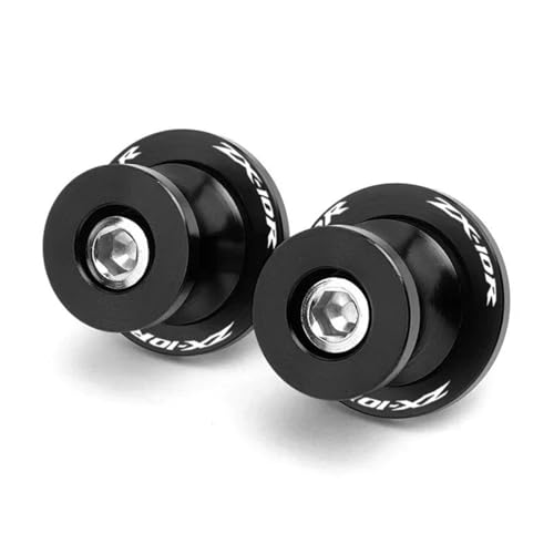 RYHJNRTH Für Kawasaki ZX10R ZX-10R ZX 10R 2013-2024 CNC Motorrad Schwinge Spulen Sliders Stand Schrauben M8 Kipphebelspule(Schwarz) von RYHJNRTH