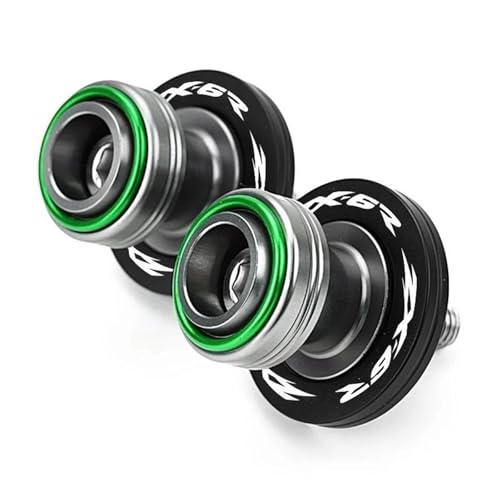 RYHJNRTH Für Kawasaki ZX6R ZX 636 ZX636 ZX 6R ZX10R ZX 10R Motorrad Schwinge Spulen Slider Stand Spulen Kipphebelspule(M8-Green-ZX6R) von RYHJNRTH