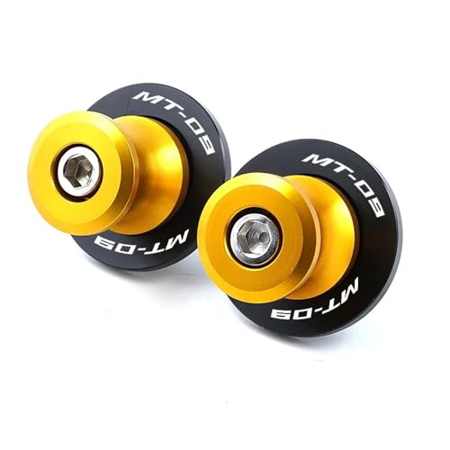 RYHJNRTH Für MT09 Für Tracer MT-09 SP MT 09 MT09 SP FZ09 2014-2024 2025 CNC Motorrad Schwinge Spulen Sliders Stand Schraube Kipphebelspule(Spools-Gold) von RYHJNRTH