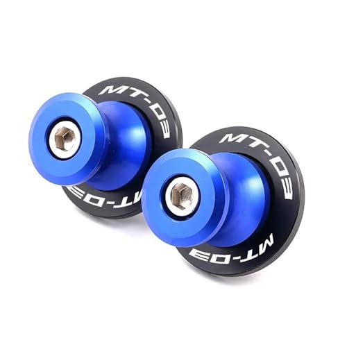 RYHJNRTH Für Mt-03 MT03 Mt 03 2015-2022 2023 2024 YZF R3 Motorrad 6MM Schwinge Spulen Stand Schrauben Slider Kipphebelspule(MT03 Blue) von RYHJNRTH