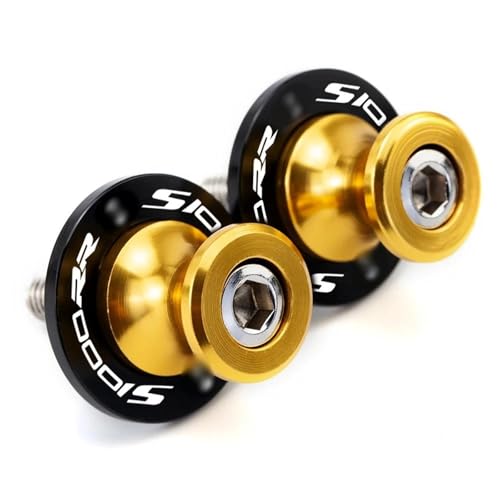 RYHJNRTH Für S1000RR HP4 S 1000 RR S1000 RR/R S1000R 8MM Motorrad CNC Schwinge Spulen Sliders Schaukel Arm Spulen sllider Abdeckung Kipphebelspule(S1000RR Gold) von RYHJNRTH