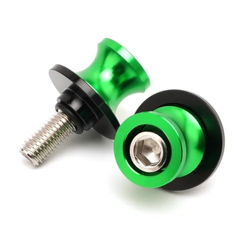 RYHJNRTH Für YZF-R6 YZFR6 YZF R6 1999-2024 Motorrad Schwinge Spulen M6 Slider Stand Schrauben Kipphebelspule(Green8) von RYHJNRTH