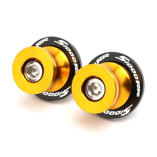 RYHJNRTH Motorrad 8MM Schwingenständerschraube Schwingenspulen Schieberzubehör Für S1000R S1000RR 2009-2022 2023 Kipphebelspule(S1000RR Gold) von RYHJNRTH