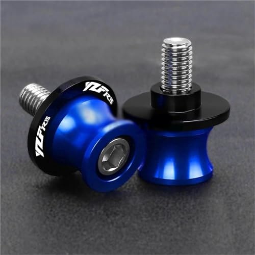 RYHJNRTH Motorrad Schwinge Slider Spulen 6MM Stand Schrauben Abdeckung Für YZFR15 YZF-R15 YZF R15 V2 V3 2013-2023 2024 2025 Kipphebelspule(Blue) von RYHJNRTH