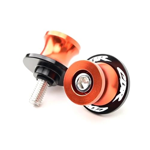 RYHJNRTH Motorrad Schwinge Sliders Spulen 8MM Schwinge Stand Schrauben Für CBR650R CBR650F CBR600RR CBR1000RR CBR500R CBR250RR Kipphebelspule(Orange) von RYHJNRTH