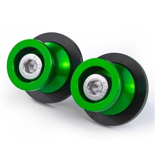 RYHJNRTH Motorrad Schwinge Spulen Hinten Steht Schraube Sliders Für Kawasaki Für Ninja ZX6R ZX636 250SL 250 300 400 650 1000SX Kipphebelspule(10MM Green) von RYHJNRTH