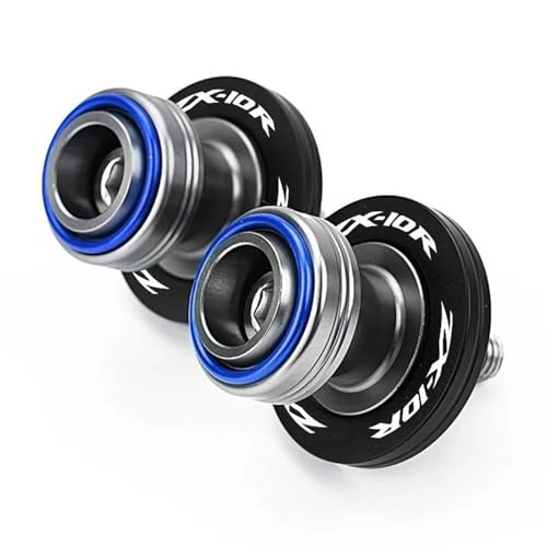 RYHJNRTH Motorrad Schwinge Spulen Slider Stand Spulen Für Kawasaki ZX6R ZX 636 ZX636 ZX 6R ZX10R ZX 10R Kipphebelspule(M8-Blue-ZX10R) von RYHJNRTH