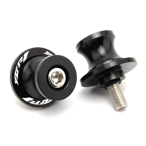RYHJNRTH Motorrad Schwinge Spulen Stand Schrauben Slider 6MM Für YZFR1 R6 R3 R25 Alle Jahre 2PCS 1999-2025 Kipphebelspule(Schwarz) von RYHJNRTH