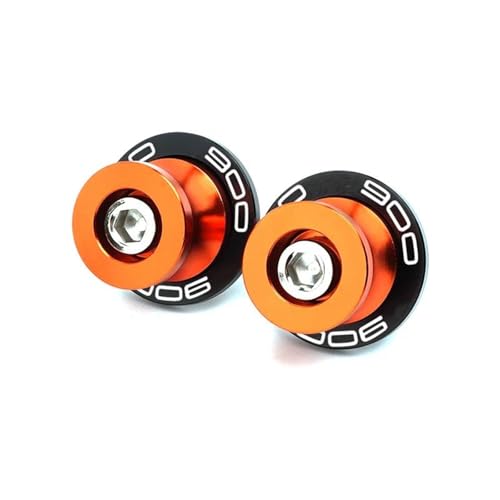 RYHJNRTH Motorradzubehör Aluminium M8 Standschrauben Schwingenspulen Slider Für Kawasaki Z900 Z900RS SE 2017-2024 Kipphebelspule(Orange) von RYHJNRTH