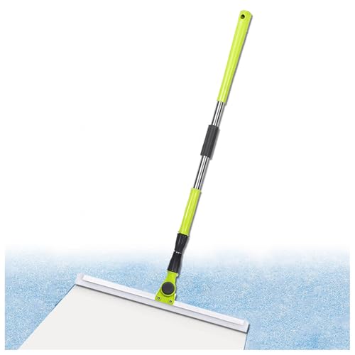 Abzieher Boden, with 130cm Long Handle Bodenabzieher Mit Stiel, Wasserabzieher Boden Reinigt Glas,Feinstaub,Haare und Flüssigkeiten,Small:35×130cm von RYJYQYX