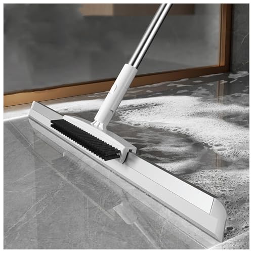 RYJYQYX Bodenabzieher, Multifunktional mit 125 cm langem Griff Bodenabzieher Mit Stiel, Abzieher Boden für Betonboden,Badezimmerfliesen von RYJYQYX