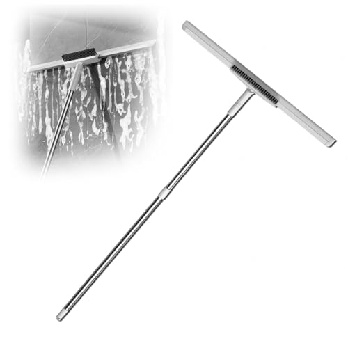 RYJYQYX Wasserabzieher Boden, mit Bürstenköpfen und 2 Schaber, 125 cm Verstellbarer Griff Bodenabzieher Dusche, Bodenabzieher für Betonboden,Badezimmerfliesen RYJYQYX Wasserabzieher Boden, mit Bürstenköpfen und 2 Schaber, 125 cm Verstellbarer Griff Bodenabzieher Dusche, Bodenabzieher für Betonboden,Badezimmerfliesen von RYJYQYX