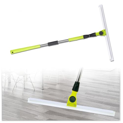 Wasserabzieher Boden, with 130cm Long Handle Abzieher Dusche Boden, Duschabzieher Langer Stiel Reinigt Glas,Feinstaub,Haare und Flüssigkeiten von RYJYQYX