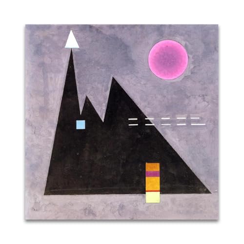 RYLJCZ kunstdruck berühmter maler by Wassily Kandinsky(Scharf im dumpf). Ölgemälde-Reproduktion. Abstrakte Leinwandbilder für die Wohnzimmerdekoration 45x45cm(17.7x17.7in Rahmenlos von RYLJCZ