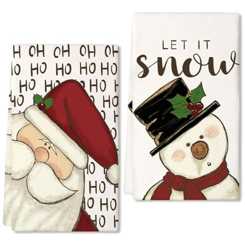 RYMAUP 2er Set Weihnachtsdeko Innen Geschirrtücher Weihnachtsdeko Geschirrtuch Weihnachtsdeko Tischdeko Weihnachten 40x60CM Tischdeko Küche RYMAUP 2er Set Weihnachtsdeko Innen Geschirrtücher Weihnachtsdeko Geschirrtuch Weihnachtsdeko Tischdeko Weihnachten 40x60CM Tischdeko Küche von RYMAUP