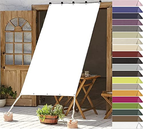 RYNS Sonnensegel Sonnenschutz Wetterschutz 160x160cm Gewebe Wetterbeständig Sonnenschutz Sonnensegel Sonnenschutz Mit Spannseilen Für Terrasse Camping, Weiß von RYNS