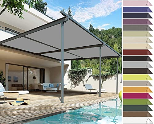 RYNS Sun Sonnensegel Sonnenschutz Sonnentuch 170x260cm Sonnenschutz | Wetterschutz | Wasserabweisend Sun Segel Sonnensegel Rechter Winkel inkl Befestigungsseile Für Garten Terrasse, Hellgrau von RYNS