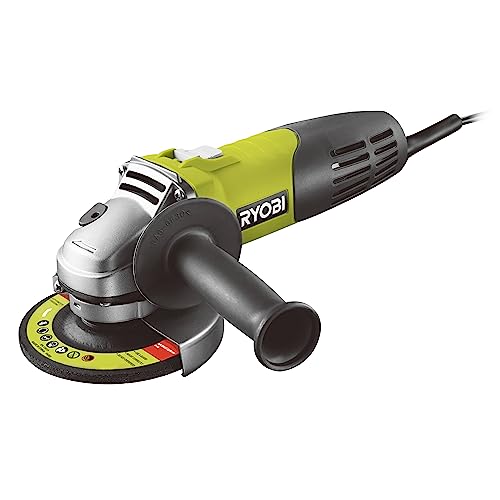 RYOBI 600W Elektro-Winkelschleifer RAG600-115G (Anti-Vibrations-Grifffläche, Spindelarretierung für schnellen und einfachen Scheibenwechsel, Wiederanlaufschutz) von RYOBI