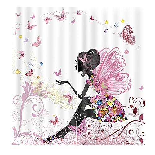 RYQRP Vorhang Blickdicht Mädchen Schmetterling 2er Set Gardine Polyester Thermovorhang Lichtdicht Verdunkelungsvorhang mit Haken für Schlafzimmer Kinderzimmer Wohnzimmer Dekoration 150x166cm RYQRP Vorhang Blickdicht Mädchen Schmetterling 2er Set Gardine Polyester Thermovorhang Lichtdicht Verdunkelungsvorhang mit Haken für Schlafzimmer Kinderzimmer Wohnzimmer Dekoration 150x166cm von RYQRP