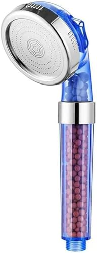 Duschkopf, 3 Funktionen Hochdruck-SPA-Duschkopf Wassersparender Handbrause-Regenbadzubehör Anionenfilter(Blue) von RYRYR