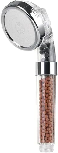 Duschkopf, 3 Funktionen Hochdruck-SPA-Duschkopf Wassersparender Handbrause-Regenbadzubehör Anionenfilter(Silver) von RYRYR