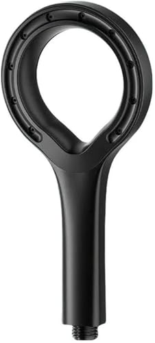 Duschkopf, Single-Mode-Spray Spa Hochdruck Big Panel Booster Duschkopf Badezimmer Wasserhahn Zubehör Set Schlauchhalterung 1 Stück(Black) von RYRYR