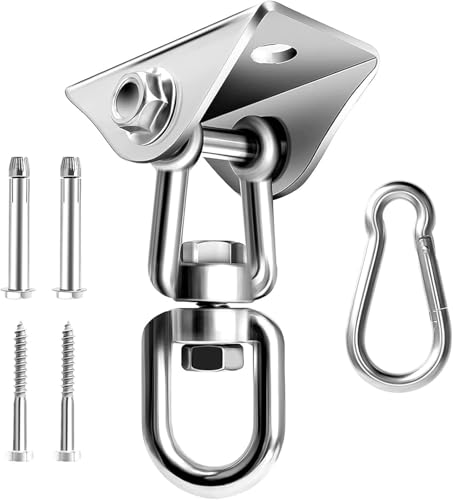 Hochleistungs-Hängesessel-Hängeschaukel-Deckenaufhänger, 360° drehbar, Ultra-Haken, Holzbeton-Set, Schaukel-Hardware-Kit, Schwenk-Befestigungsplatte for Stuhl, Sandsack, Silber, 98 x 70 mm Hochleistungs-Hängesessel-Hängeschaukel-Deckenaufhänger, 360° drehbar, Ultra-Haken, Holzbeton-Set, Schaukel-Hardware-Kit, Schwenk-Befestigungsplatte for Stuhl, Sandsack, Silber, 98 x 70 mm von RYRYR